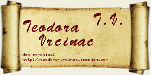 Teodora Vrčinac vizit kartica